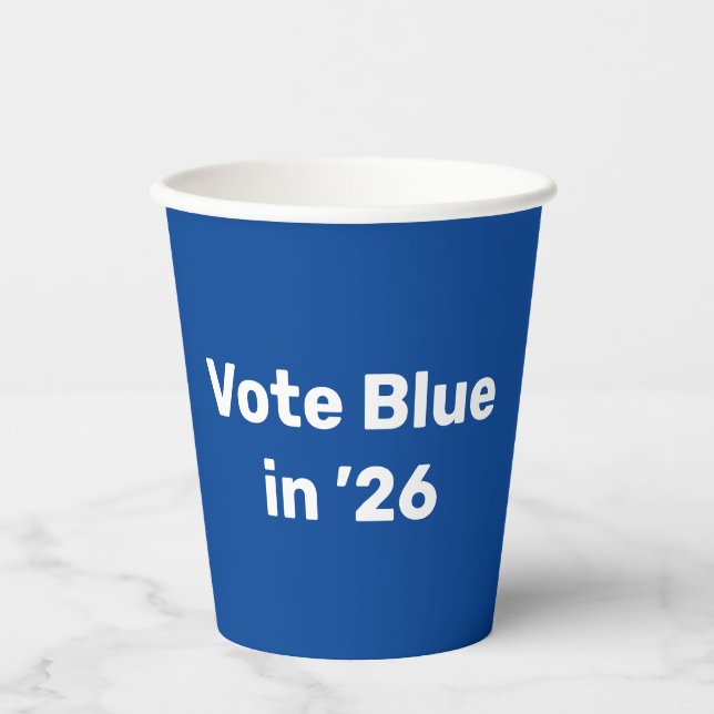 Vasos De Papel Voto azul en 2026 (Anverso)