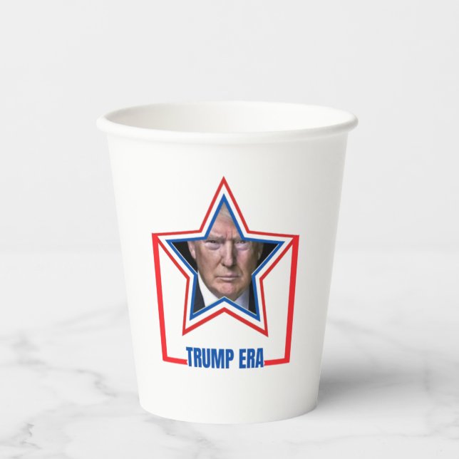 Vasos De Papel voto fotográfico de la época de trump (Anverso)