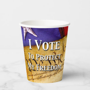 Vasos De Papel Voto Para Proteger Mi Libertad