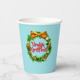 Vasos De Papel Vrolijk Kerstfeest Holandés Feliz Navidad