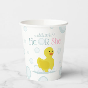 Vasos De Papel Waddle, Ya Sea Que Él O Ella Revelan Género De Pat