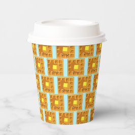 Vasos De Papel Waffle Cuerdo Con Mantequilla Y Jarabe