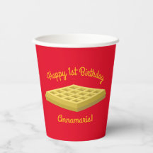 Waffle Cute Breakfast Brunch Niños 1er cumpleaños