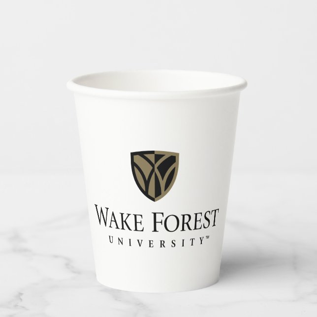 Vasos De Papel Wake Forest University Wordmark (Anverso)