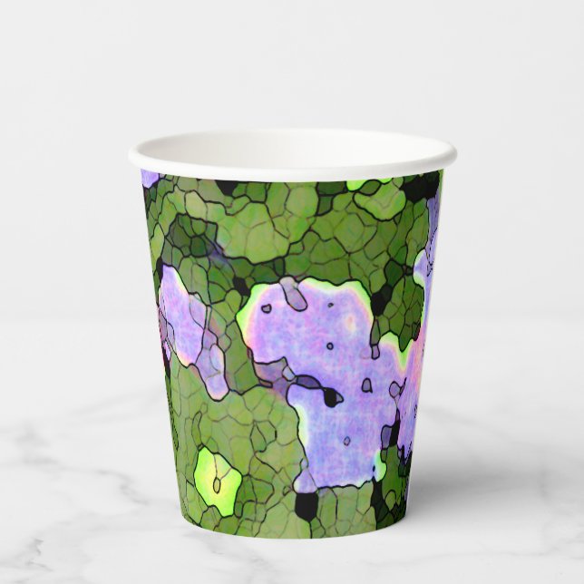 Vasos De Papel Watercolor Batik Hydrangeas (Reverso )