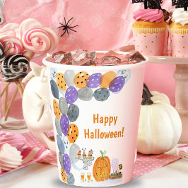 Vasos De Papel Watercolor Feliz Fiesta de Disfraces de Halloween