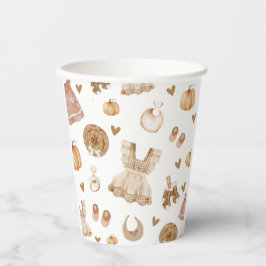 Vasos De Papel Watercolor Laundry Fall Boho Baby Shower