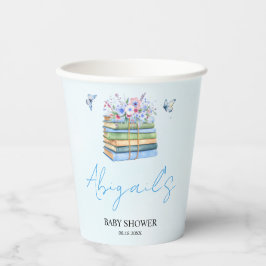Vasos De Papel Watercolor New Chapter Begins baby boy shower