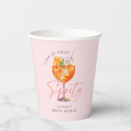 Vasos De Papel Watercolor Rubor Rosa Aperol Spritz Bridal Shower