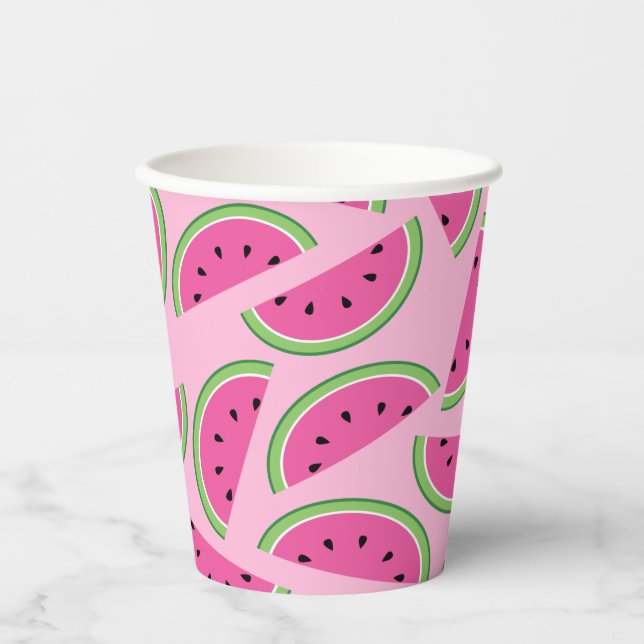 Vasos De Papel Watermelon Cute Kids Primer cumpleaños (Anverso)