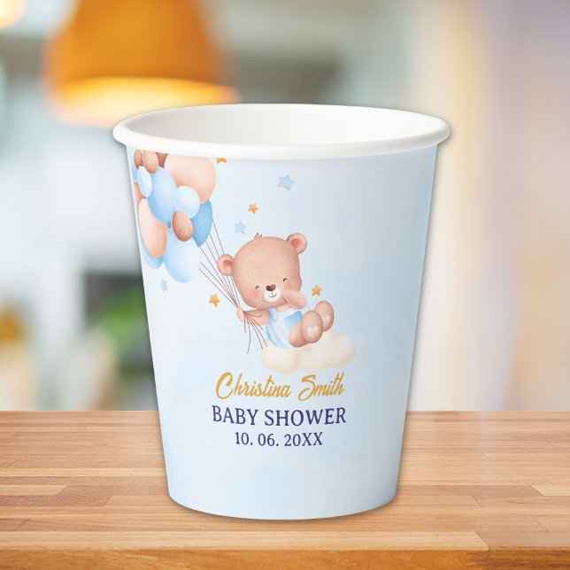 Vasos De Papel We Can Bearly Wait , Boy Baby Shower (Subido por el creador)