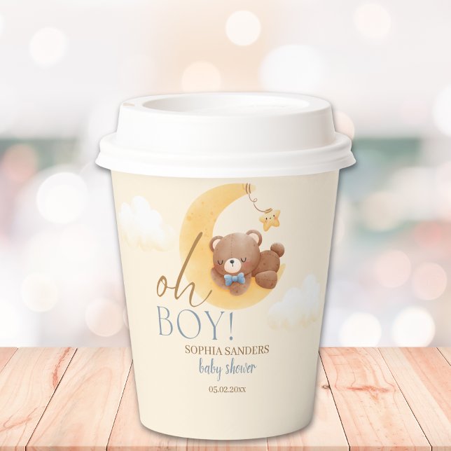 Vasos De Papel Welcome Baby Boy! Teddy Bear Party (Subido por el creador)