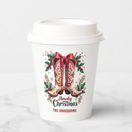 Vasos De Papel Western Theme Howdy Christmas Cowgirl Boots