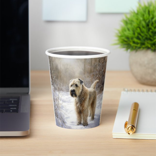 Vasos De Papel Wheaten Terrier Let It Snow Navidades (in situ)