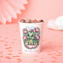 Vasos De Papel Whimsical Baby Shower Dino Delight