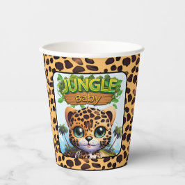 Vasos De Papel Whimsical Leopard Zoo Animal Cat Jungle 🐆