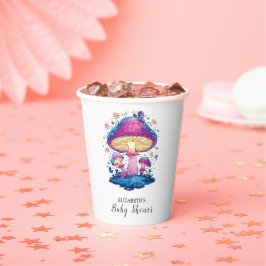 Vasos De Papel Whimsical Magical Mushroom Baby Shower