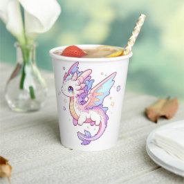 Vasos De Papel Whimsical Pastel Dragon Baby Shower