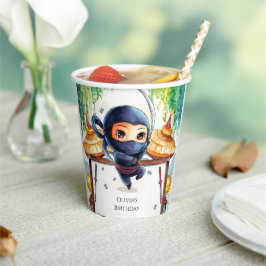 Vasos De Papel Whimsical Spy Ninja Birday