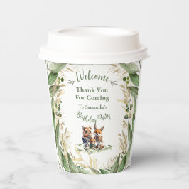 Vasos De Papel Whimsical Woodland se pregunta: Botánico y Animale