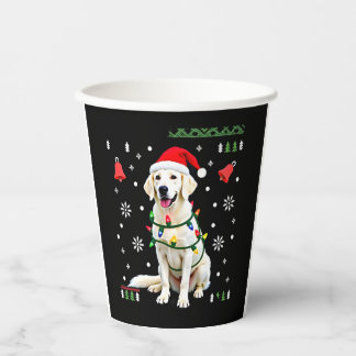 Vasos De Papel White Boxer Dog Ugly Christmas Sweater Funny Xmas 