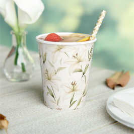 Vasos De Papel White Easter Lilies