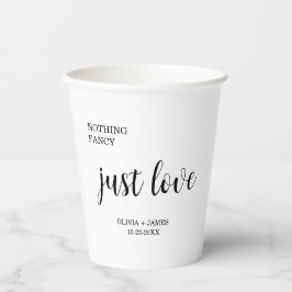 Vasos De Papel White Nothing Fancy Just Love Wedding 