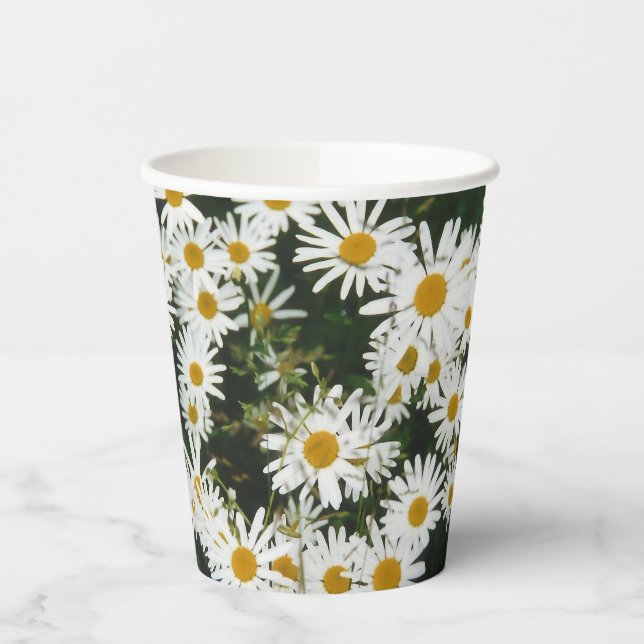 Vasos De Papel White Oxeye Daisy, Moon Daisy Meadow (Izquierda)