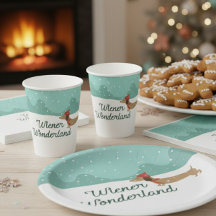 Wiener Wonderland Doxie Navidades Fiesta Cubos de 