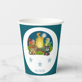 Vasos De Papel Wild Animals Jungle Camping Birthday Party Kids