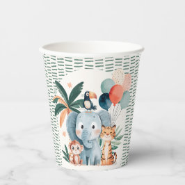 Vasos De Papel Wild Jungle Theme Birthday Party