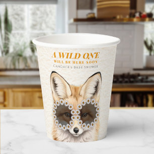 Vasos De Papel Wild One Daisy Fox Baby Shower