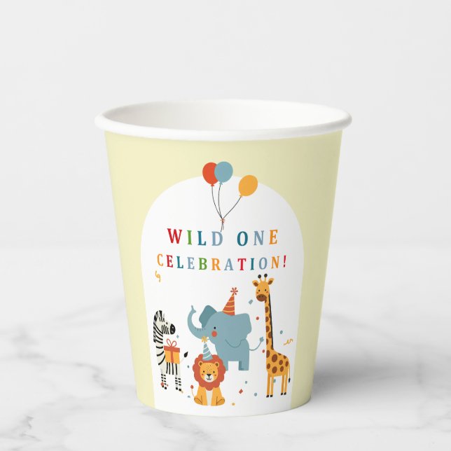 Vasos De Papel Wild One First Birthday (Anverso)