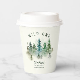 Vasos De Papel Wild One First Birthday Woodland Watercolor