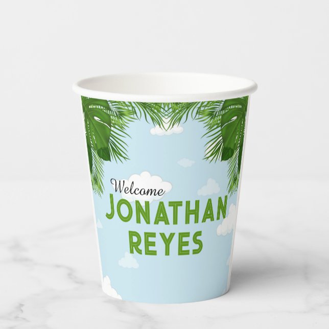 Vasos De Papel Wild One Safari Jungle Baby Shower (Reverso )