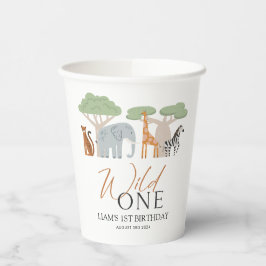 Vasos De Papel Wild One Safari Theme Party Cups