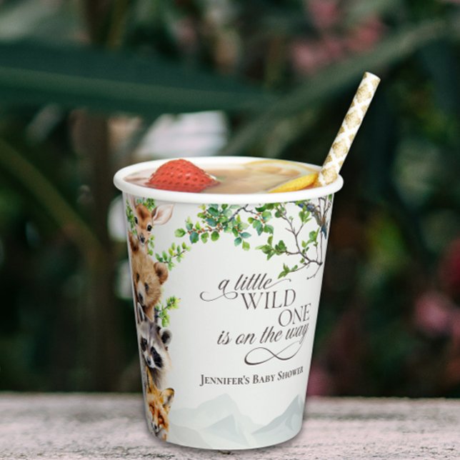 Vasos De Papel Wild One Woodland Wildlife Baby Shower (Subido por el creador)