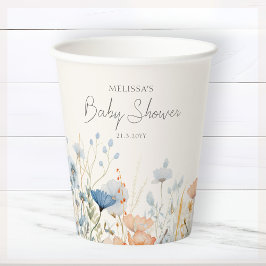 Vasos De Papel Wildflower Boho Baby Shower