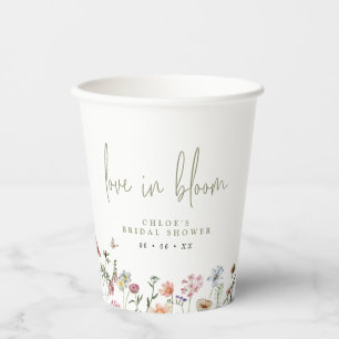 Vasos De Papel Wildflowers Love In Bloom Bridal Shower