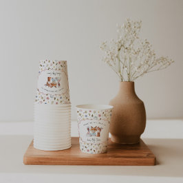 Vasos De Papel Wildlings Caprichosos | Baby Shower de Animales Vi