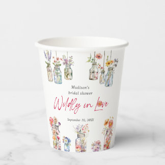 Vasos De Papel Wildly In Love Wildflower Bridal Shower Welcome