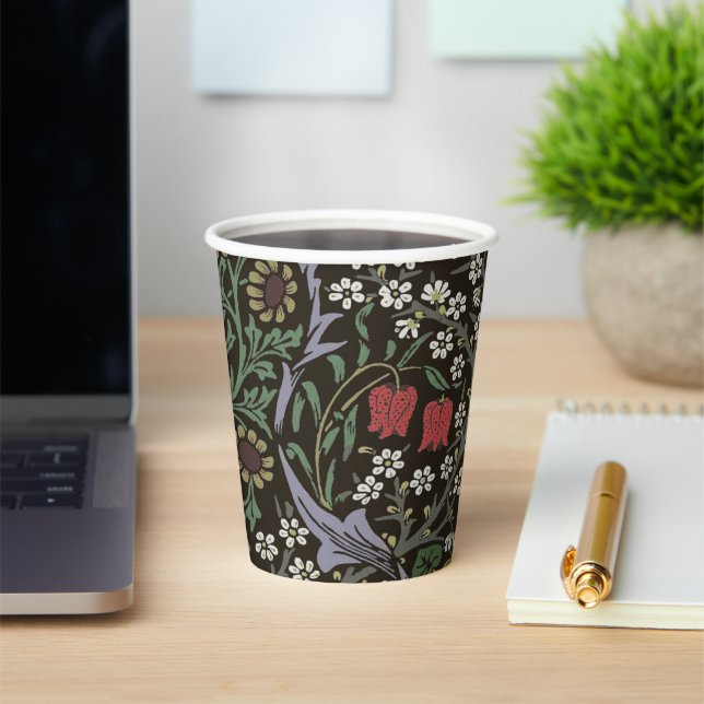 Vasos De Papel William Morris Blackthorn Tapestry Floral (in situ)