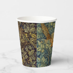 Vasos De Papel William Morris Faisán Árbol Flor