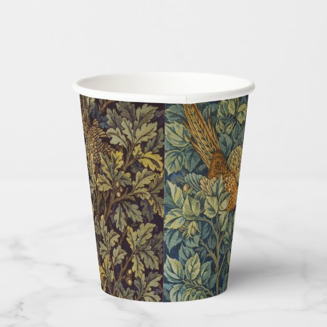 Vasos De Papel William Morris Faisán Árbol Flor (Derecha)