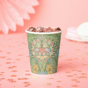 Vasos De Papel William Morris Flor Floral Botánica Myrtle