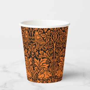 Vasos De Papel William Morris Hermano Conejo Óxido Negro Patrón