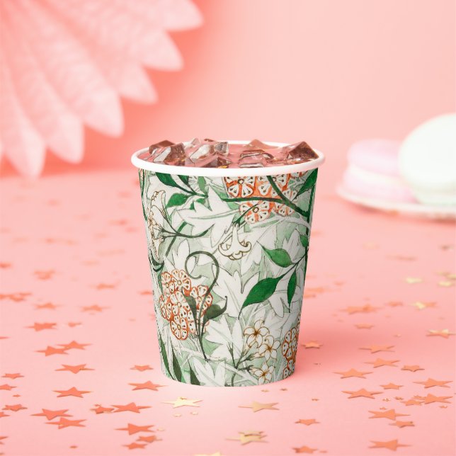 Vasos De Papel William Morris Jasmine Garden Flower Classic (in situ)