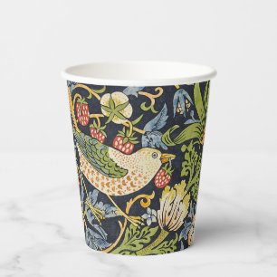 Vasos De Papel William Morris - Patrón floral de fresa