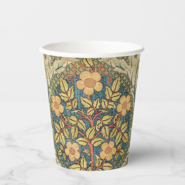 Vasos De Papel William Morris Rosa Wreath Cushion Cover Classic (Anverso)