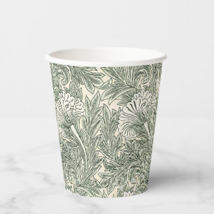 Vasos De Papel William Morris tulip fondo de pantalla verde texti